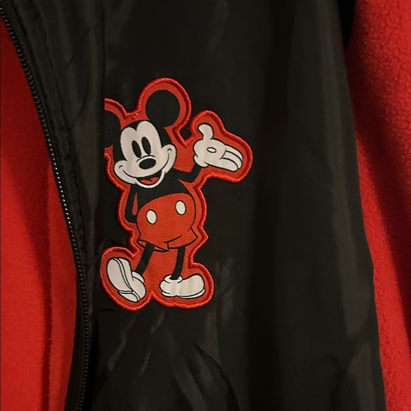 Disney Red and Black Mickey Mouse Fleece Jacket - Picture 3 of 4